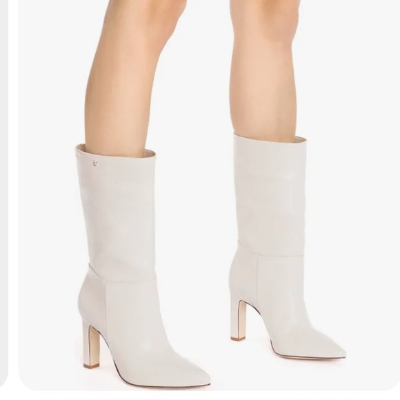 NWOB Larroude Women's Cindy Pointed Toe High Heel Boots size 9 - Picture 1 of 11